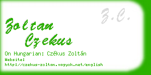 zoltan czekus business card